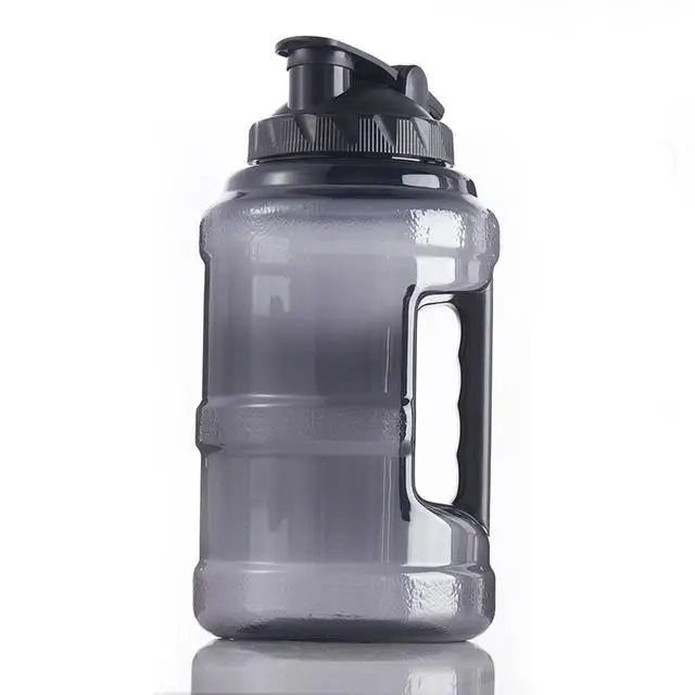 2.5L большая емкость Фитнес Спортивная бутылка пространство BPA питьевая бутылка вода широкий рот пластиковая Спортивная бутылка для воды - Цвет: Черный