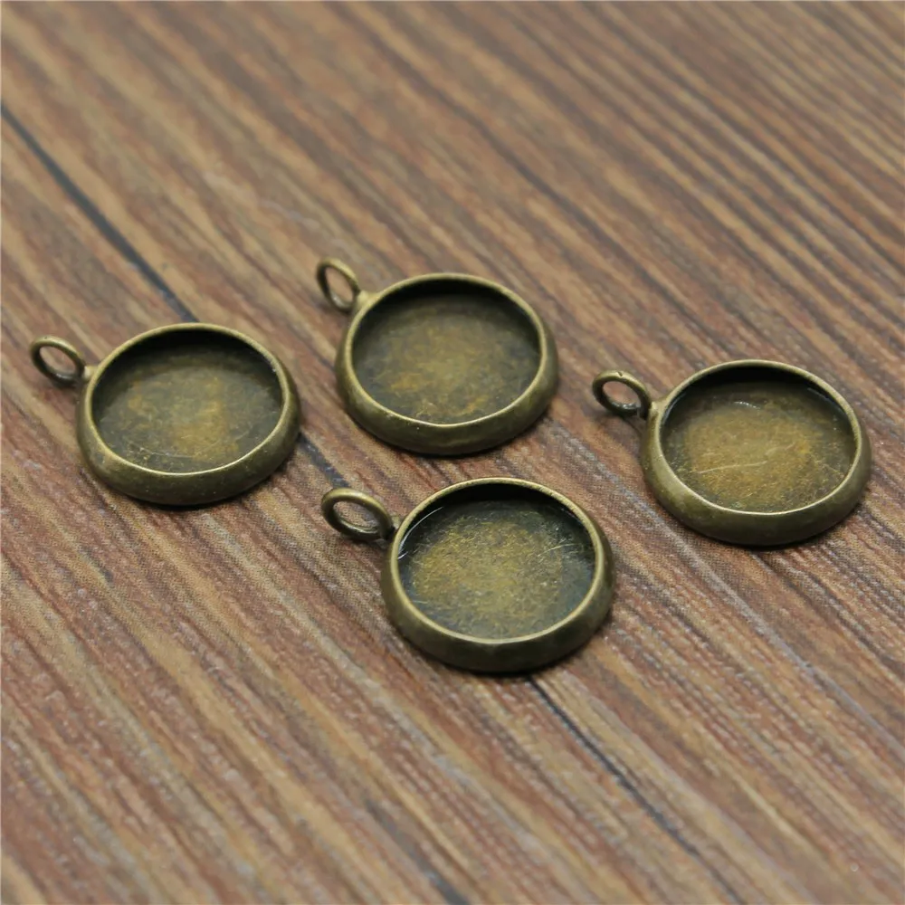WYSIWYG 10шт. 6 Цветов Подходит 10/12/14/16/18/20/25мм Медный Материал База Для Подвески Камеи В Наборе С Шармами Подвеска Лоток.