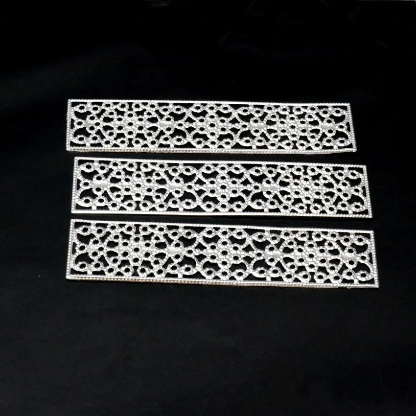 Прямоугольные филигранные цветочные обертки 20 шт. металлические изделия для