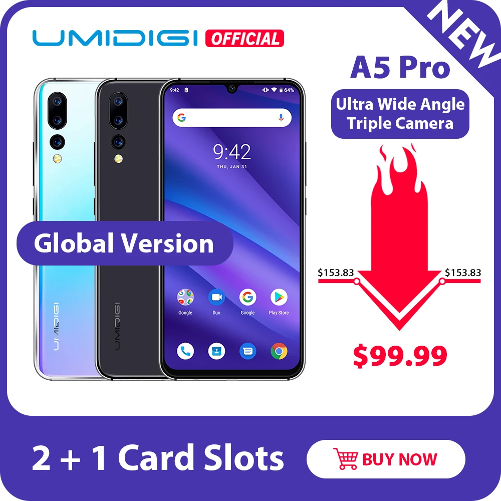 DOOGEE Y8 Plus MTK6761, 3 ГБ ОЗУ, 32 Гб ПЗУ, 4000 мА/ч, Android 9,0, FDD LTE, 6,21 дюймов, 19:9, экран капли воды, смартфон, две sim-карты, 13,0 МП
