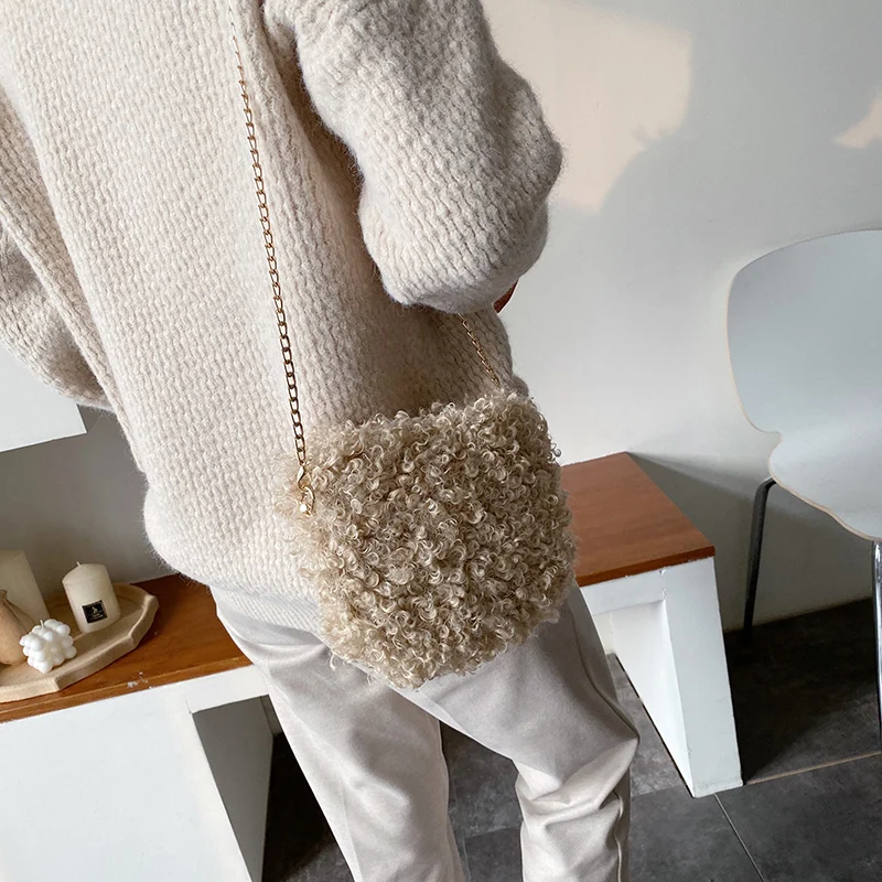 2019 зимняя модная новая круглая сумка через плечо Высококачественная мягкая