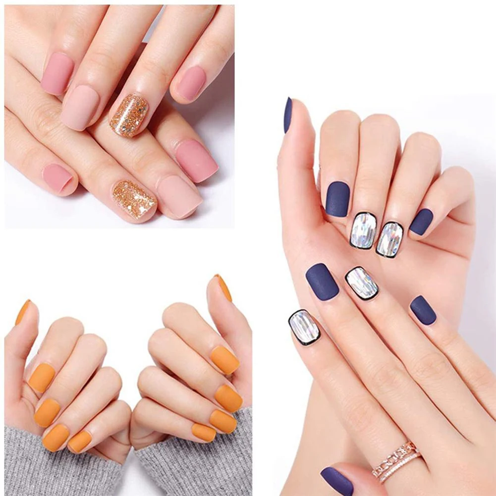 

500Pcs Full Cover Natural False Nails Fake Tips With Box Artificial Fake Nail Acrylic Manicure Gel for Nail Art Natural Color