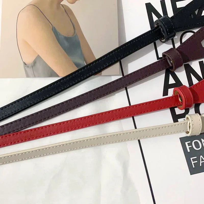 

PU Leather Thin Women Belts Adjustable Bowknot Female Long Belts Strap Casual Wild Beige Black Ladies Dress Belt Waistband