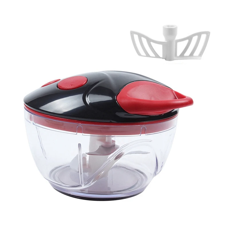 

1 Pcs Manual Food Chopper, Mincer Blender Mixer Food Processor & 4 Pcs Round Shape Cake Mold