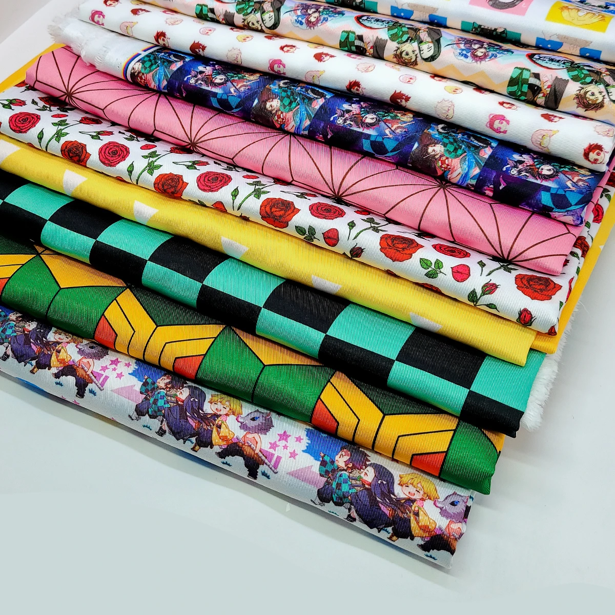 140 см * 50 Индивидуальная мультяшная печатная полиэфирная ткань хлопок для платья