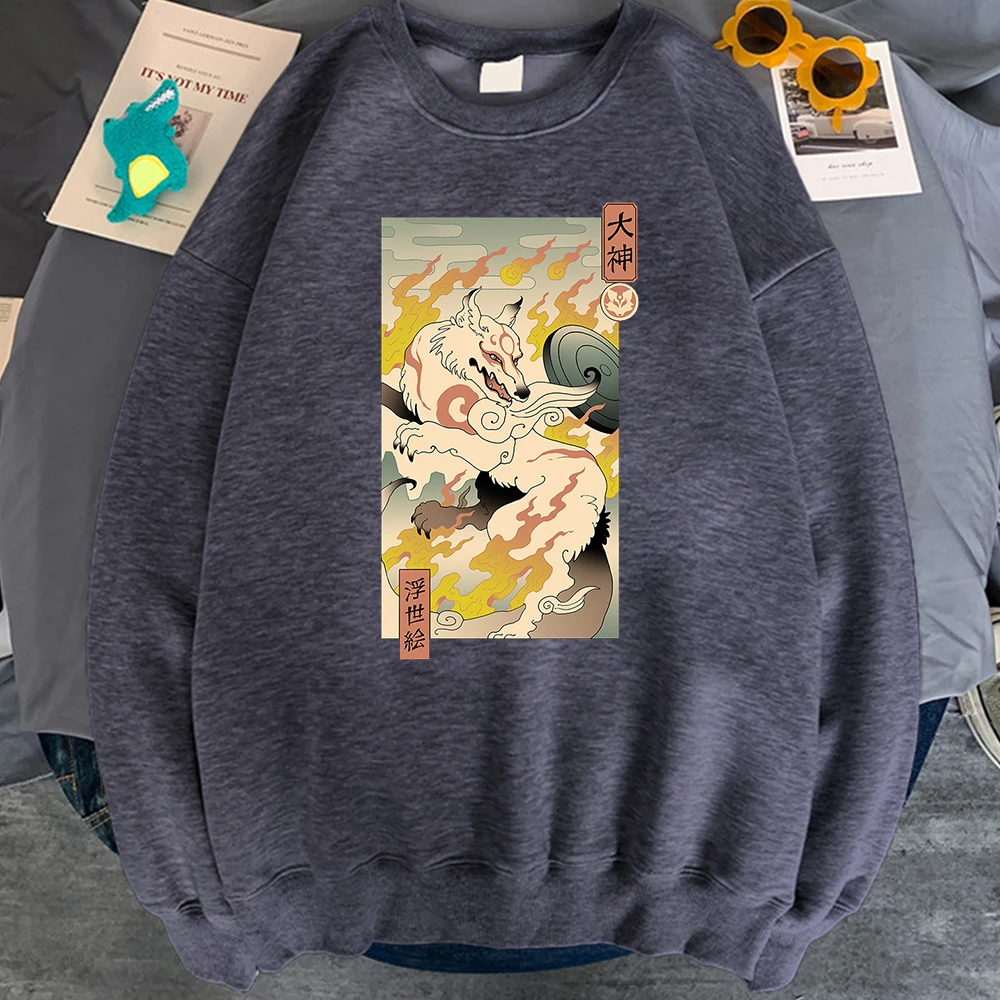 

Новинка Осенняя мягкая мужская Толстовка Ukiyoe с рисунком в стиле аниме, Повседневная Свободная Толстовка с капюшоном в стиле хип-хоп, Мужска...