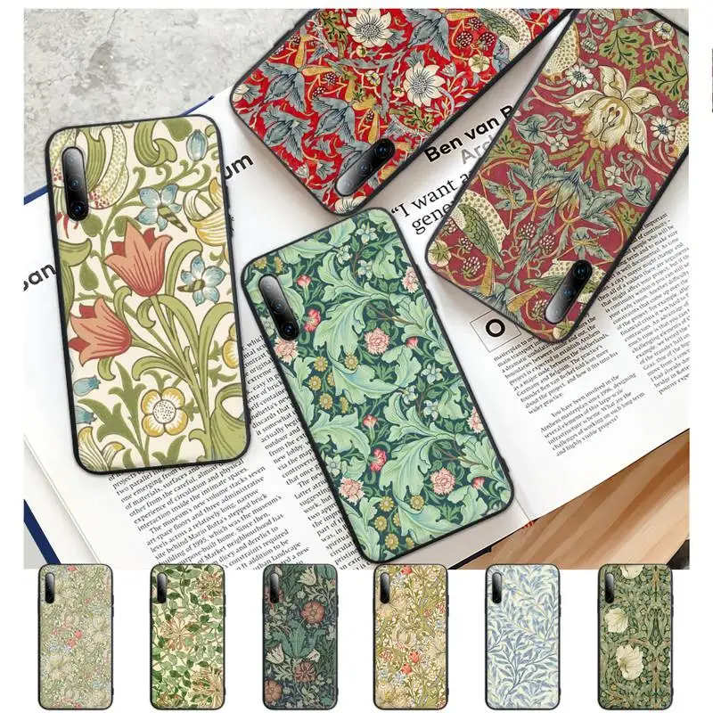 

William Morris Strawberry Thief Design Phone Case For Samsung A51 A71 A72 A52 A50 A31 A10 A40 A70 A30 S A20 E A11 A01 A21