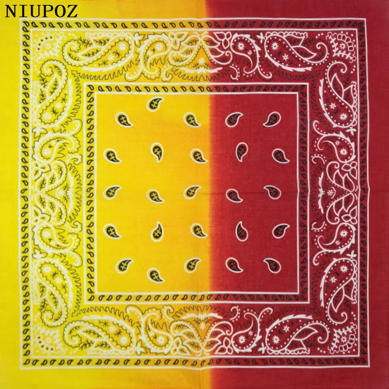 Хлопковая Бандана с градиентом шарф-тюрбан в стиле хип-хоп для