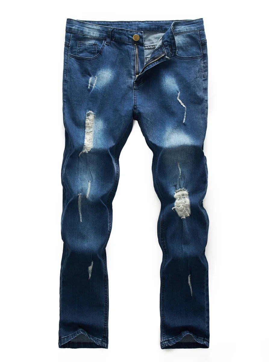 

2021 New Mens Stretch Regular Fit Jeans para hombre Men Casual Classic Style Denim Trousers Male Blue Jeans 99% Cotton Pants