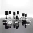 1 шт. 5 мл10 мл15 мл20 мл пустая круглая квадратная прозрачная стеклянная бутылка для ногтей с крышкой для кистей клей-краска контейнеры для дизайна ногтей флаконы