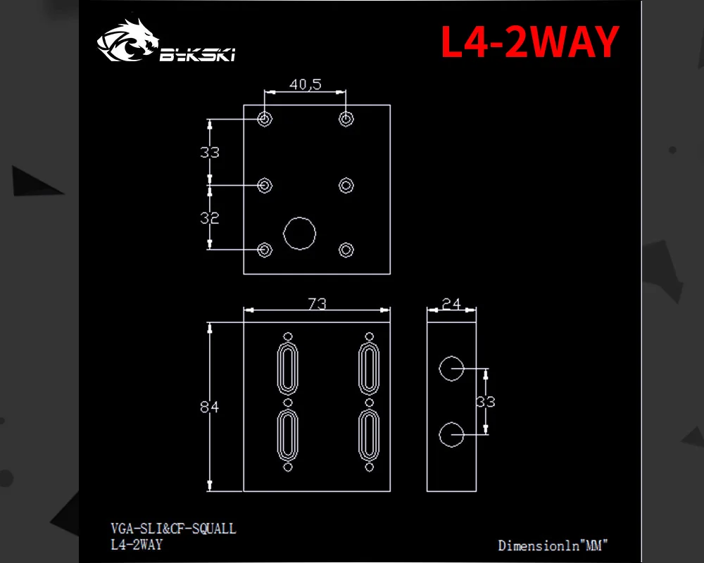 Bykski VGA-SLI& CF-SQUALL, SLI/CF мосты водоблок, для видеокарты Cross Fire, L4-2way/L4-3way/L6-2way/L8-2way/L4-4way