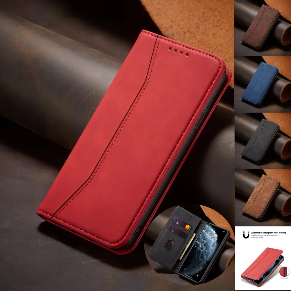

Poco X3 Nfc Mi Case for Xiaomi 11 Leather Wallet Flip Cover Strong Magnetic Shockproof Full Body Protection Phone Fundas