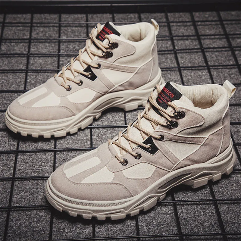 Men Boots Winter Unisex Fashion High Top Sneakers Spring Autumn Casual Shoes Snow Combat Ankle Boot Army Men's |