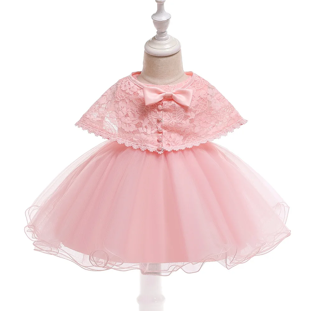 

Детское Кружевное Платье До Колена, розовое платье принцессы для первого причастия, 3-24 месяца, корейский стиль, цвета слоновой кости, 2 шт.