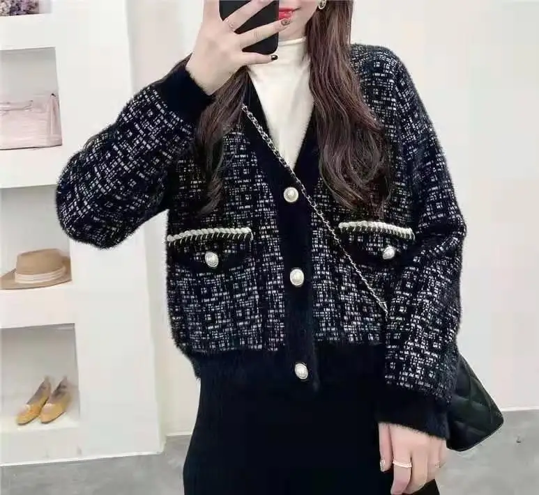 

New Autumn/Winter Sweater Cardigan 2021 Knitted Women's Sweater Coat Long Sleeve Women's Tops Office cardigan sueters de mujer