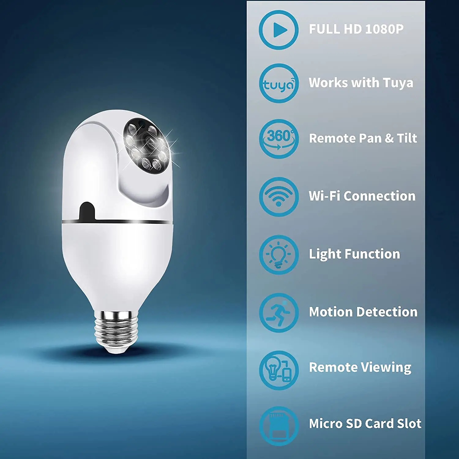 E27 Wireless IP Camera PTZ Smart Surveillance Automatic Tracking Home Mini Baby Monitor Security CCTV | Безопасность и защита