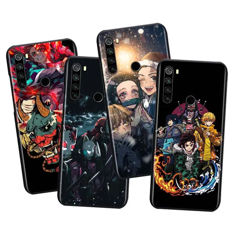 

Demon Slayer Kimetsu No Yaiba For Xiaomi Redmi Note10 10S 9T 9S 9 8T 8 7 6 5A 5 4 4X Prime Pro Max Black Soft Phone Case