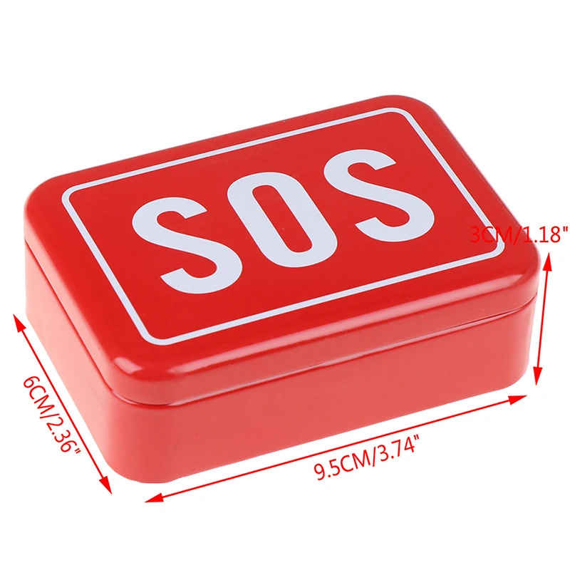 Портативная коробка для хранения лекарств таблеток SOS Оловянная чехол контейнер