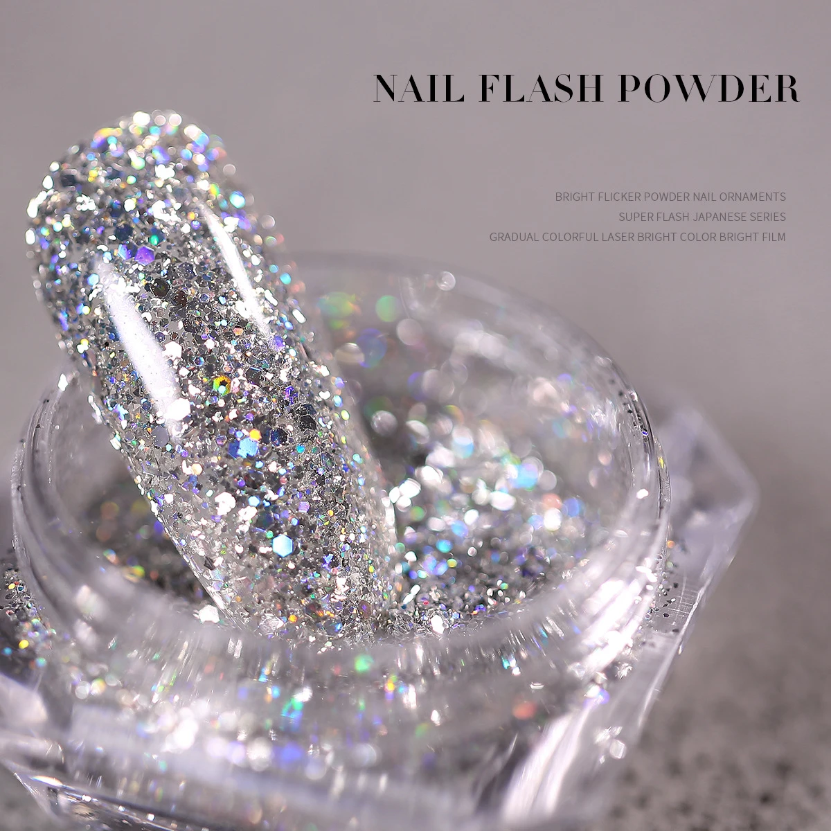 

Новинка, популярный Платиновый порошок для творчества для дизайна ногтей, 3D Смешанные 8 цветов, наборы пыли для ногтей, блестящие Серебристы...