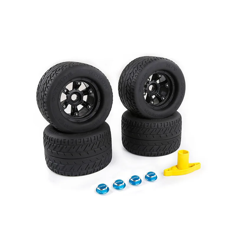 Günstig 4PCS Auf Straße Rad Set 200*120MM Für 1/5 Traxxas MAX-X RC Auto Teile Fernbedienung Auto Upgrade Teile Orange Blau Farbe