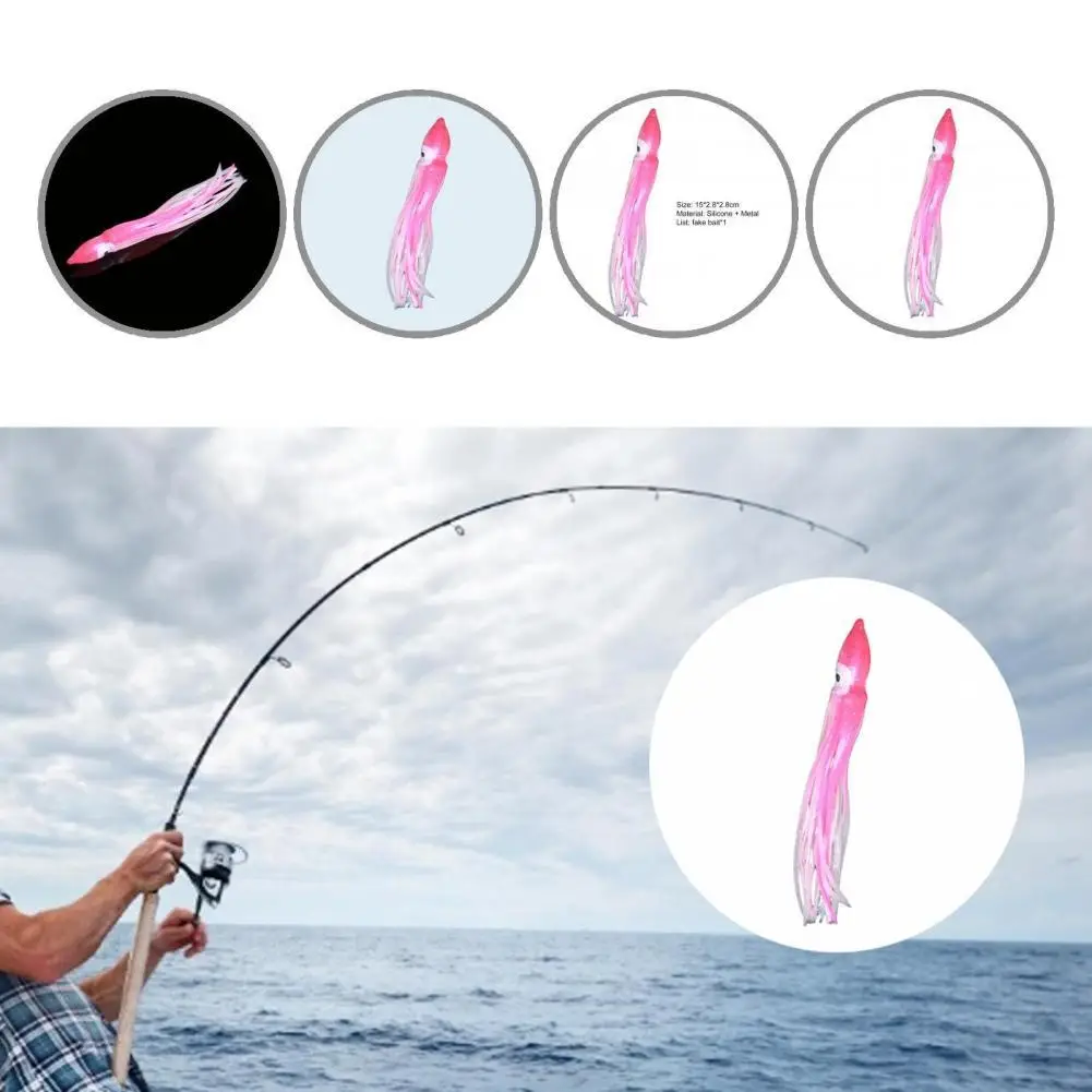 

Practical Excellent Octopus Trolling Hoochies Lure Lightweight Fishing Baits Eco-friendly for Lake