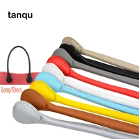 tanqu new short long pu faux leather handle for obag soft colourful handle for mini classic o bag womens bags eva handbag diy