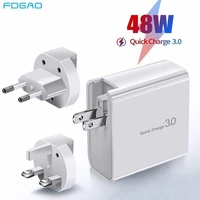 48w usb charger quick charge 3 0 pd 3 0 type c fast charger for iphone 13 12 pro samsung s21 s20 portable phone charger adapter
