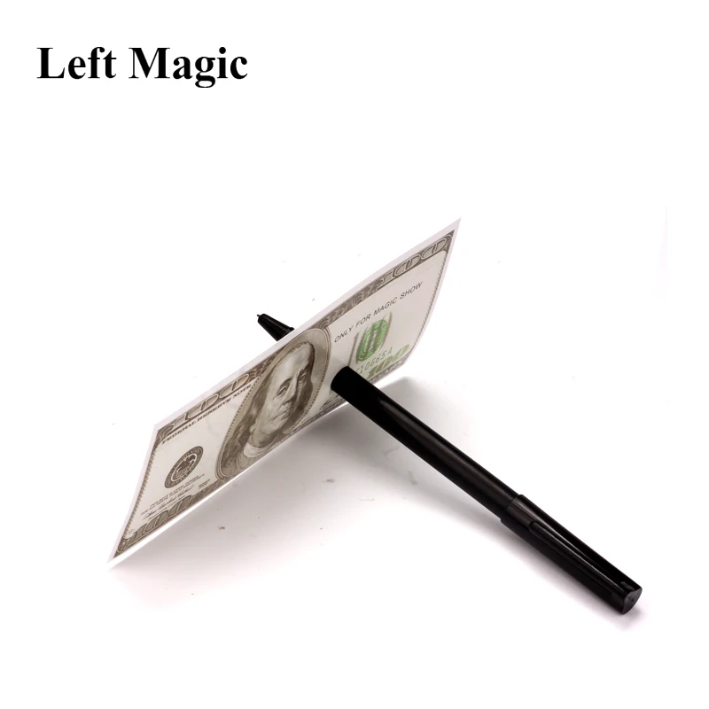 2 шт. (грубая ручка) Thru Bill Penetration Dollar Pen Magic Trick шариковая ручка брендовая черная