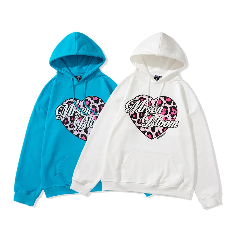 

Trendy Print Hoodie Oversized Casual Hooded Sweatshirt Hip Hop Streetwear Long Sleeve Pullover Couple Wear Spring and Autumn