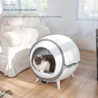automatic smart cat litter box self cleaning deodorant fully enclosed cat litter box led display app control mute kitten toilet