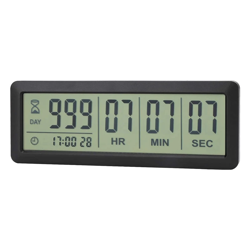 Big Digital Countdown Days Timer Clock - 999 Count Down for Graduation Lab Kitchen | Timers