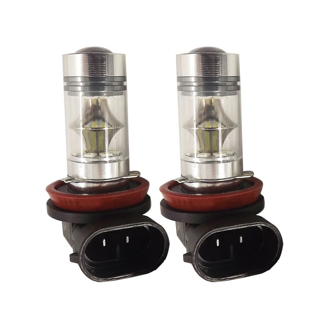 Светодиодные противотуманные фары высокой мощности 2 шт. H8 H11 H16 8000K холодный синий