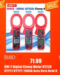 UNI-T UT213A/B/C 400A клещи TRMS AC DC ток напряжение сопротивление емкость температура тестер НТС фонарик Функция