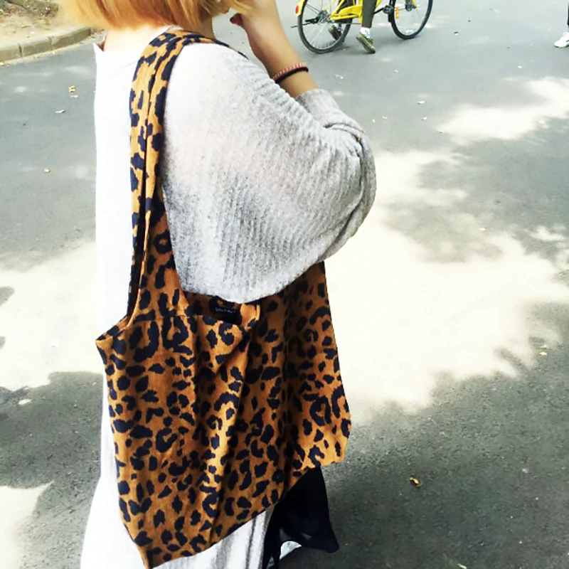 Леопардовые сумки женские модные через плечо многоразовые сумки-мессенджеры
