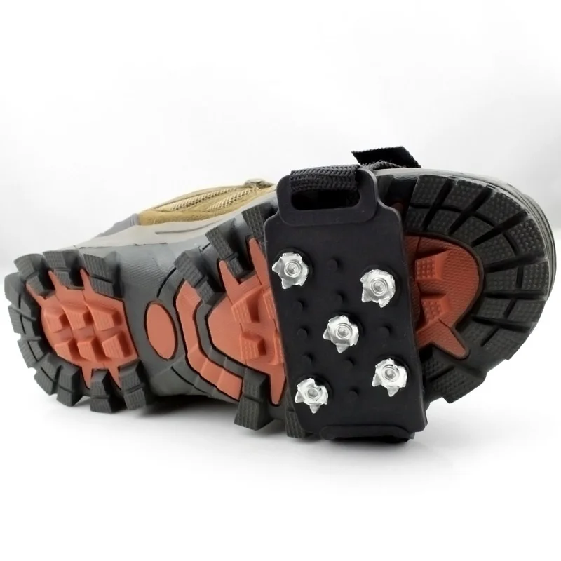 

1 пара Нескользящие альпинистские Шестерни Crampones снег ледолазание обуви шипы зажимы чехол для обуви скобы