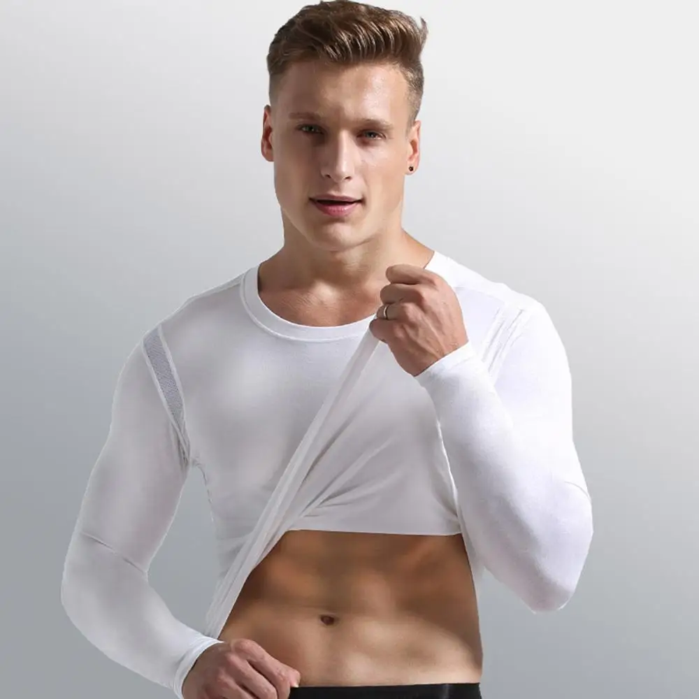 Мужское термобелье модное эластичное тонкое дышащее однотонное нижнее белье