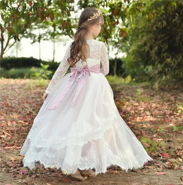 Бежевое кружевное ТРАПЕЦИЕВИДНОЕ ПЛАТЬЕ с цветочным принтом для свадебной