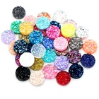 Новая мода 40 шт 81012 мм смешанные цвета AB Druzy натуральный Рудный стиль плоские задние кабошоны из смолы для браслета серьги аксессуары