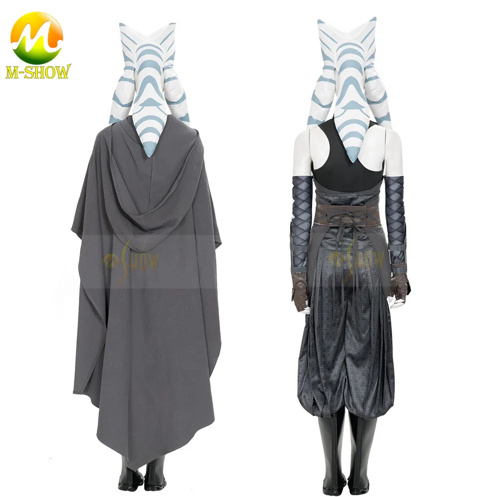 Ahsoka Tano Cosplay Costume Cloak Hat Belt Halloween Outfits for Adult Ahsoka Tano New Suit Woman's Uniforms Custom Made