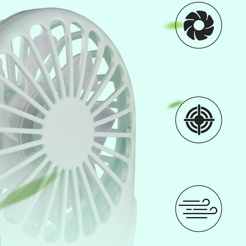 USB Hand Held Fan Portable Desk Cooling 3 Speeds Adjust with 300MAh Rechargeable Battery | Бытовая техника
