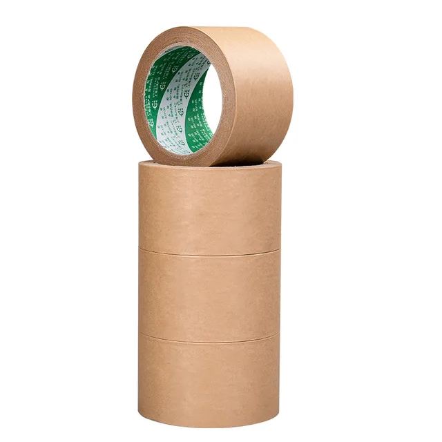 Leopcito 18 Pack Brown Paper Packing Tape, No Water Activatd Kraft Paper  Tape for Sealing Cardboard Carton Box, Non-Coated Writable Craft Paper Tape