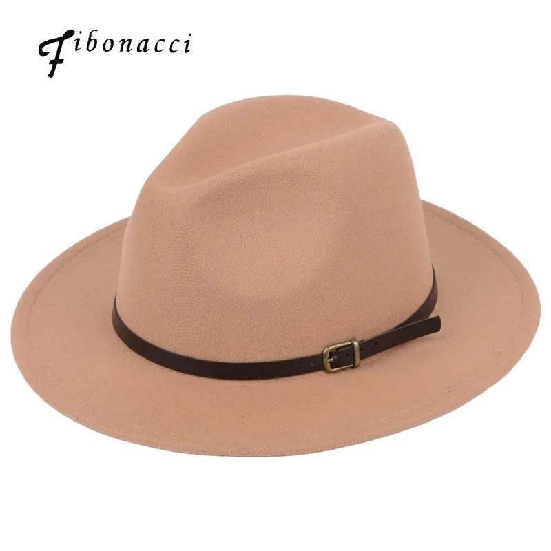 

Fibonacci Hats Classic British Fedora Hat Men Women Imitation Woolen Winter Felt Hat Fashion Jazz Hat Black Chapeau Wholesale