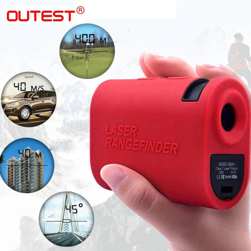 OUTEST Цифровой телескоп лазерный дальномер 1500 м лазерный дальномер 6X монокулярный для гольфа охоты лазерный дальномер