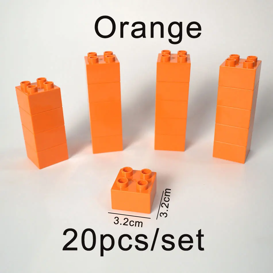 Красочные большие строительные блоки квадратные крупные 20 шт./компл. развивающие