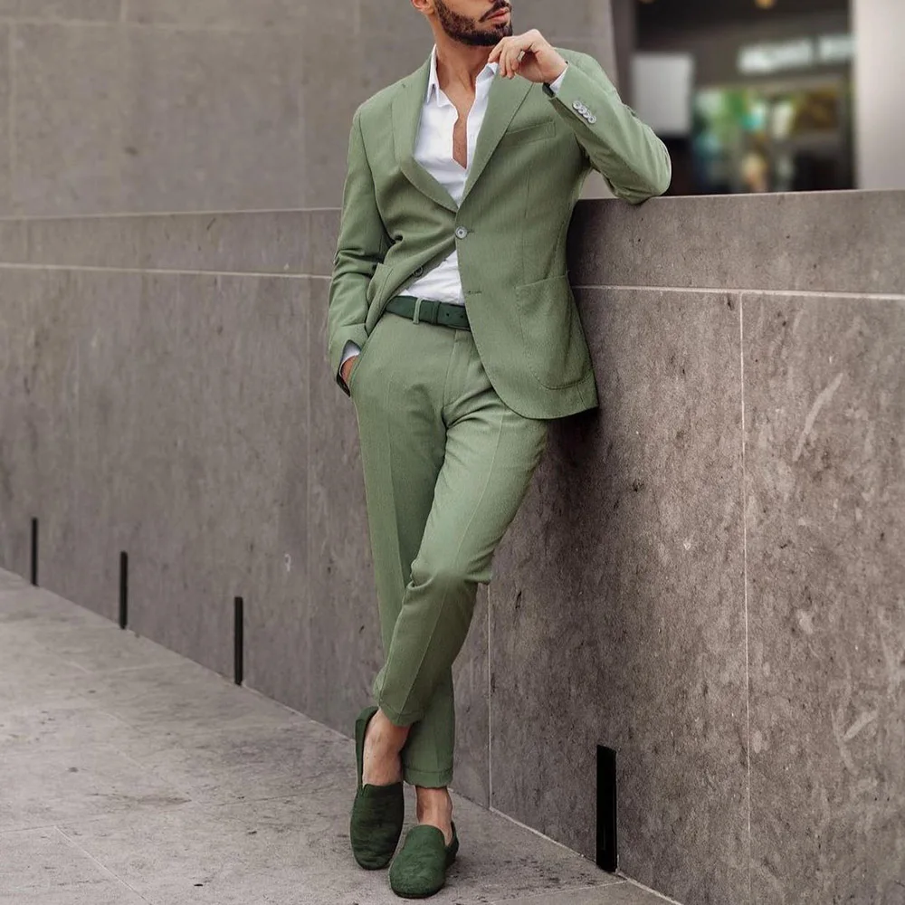 

men blzaers suits Tops and Pants 2 pieces elegant wedding Christmas Sets autumn Spring fashion jackets long pants new 2021