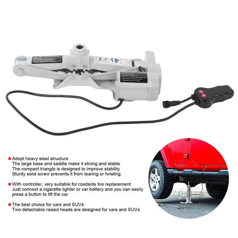 Подъемный кран Электрический автомобильный домкрат с шиновым ключом 3 тонны 12 В 42
