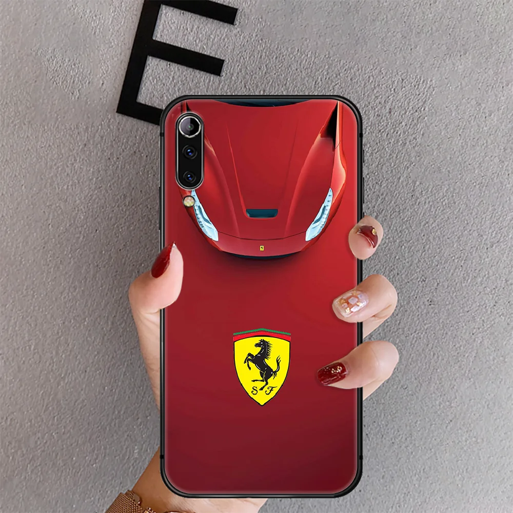 

Supercar Car Ferrari Phone Case Cover For Xiaomi Mi Note 8 9 3 9 A2 A3 9T 10 Max Pro Lite Ultra Black Shell Painting Cell Cover