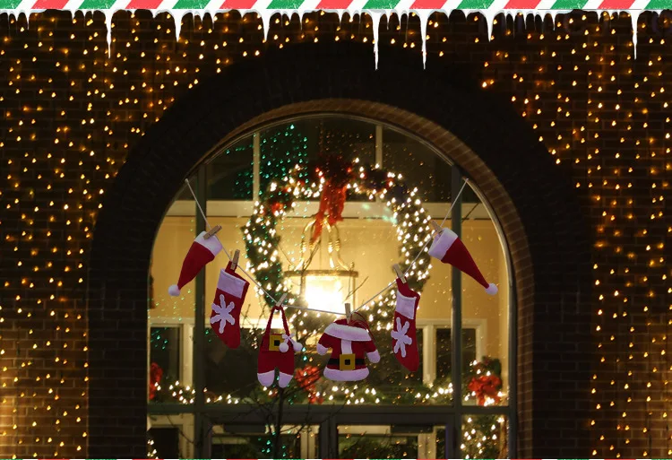 Рождественские украшения DIY настенные баннеры флажки Вымпел флаги гирлянда на