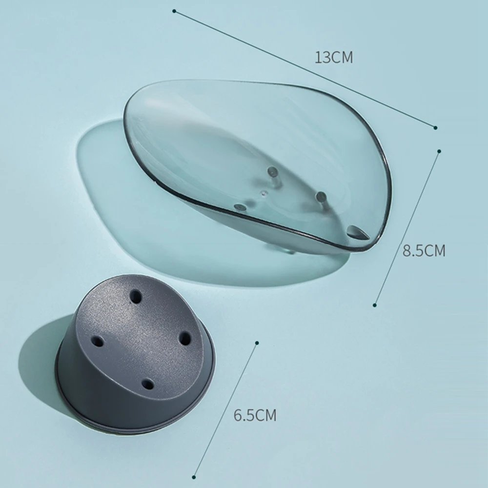

1Pc Creative Soap Box Drain Soap Holder Leaf Design Perforated Sucker Laundry Soap Dish Home Practical Bathroom Supplies