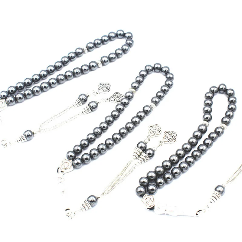 Натуральный гематит Tasbih способствует циркуляции крови 33 бусины мусульманский